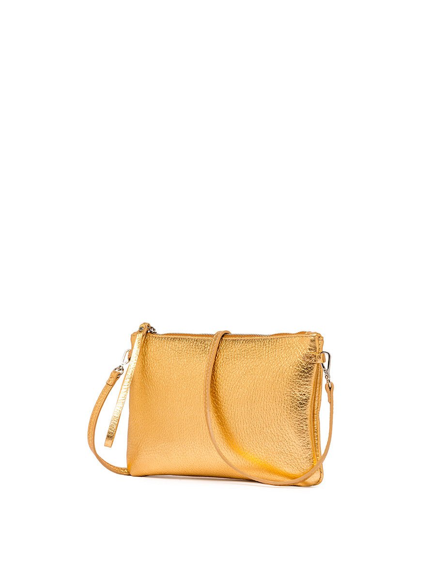 borsa hermy rich gold sabbia - gianni chiarini - clutch