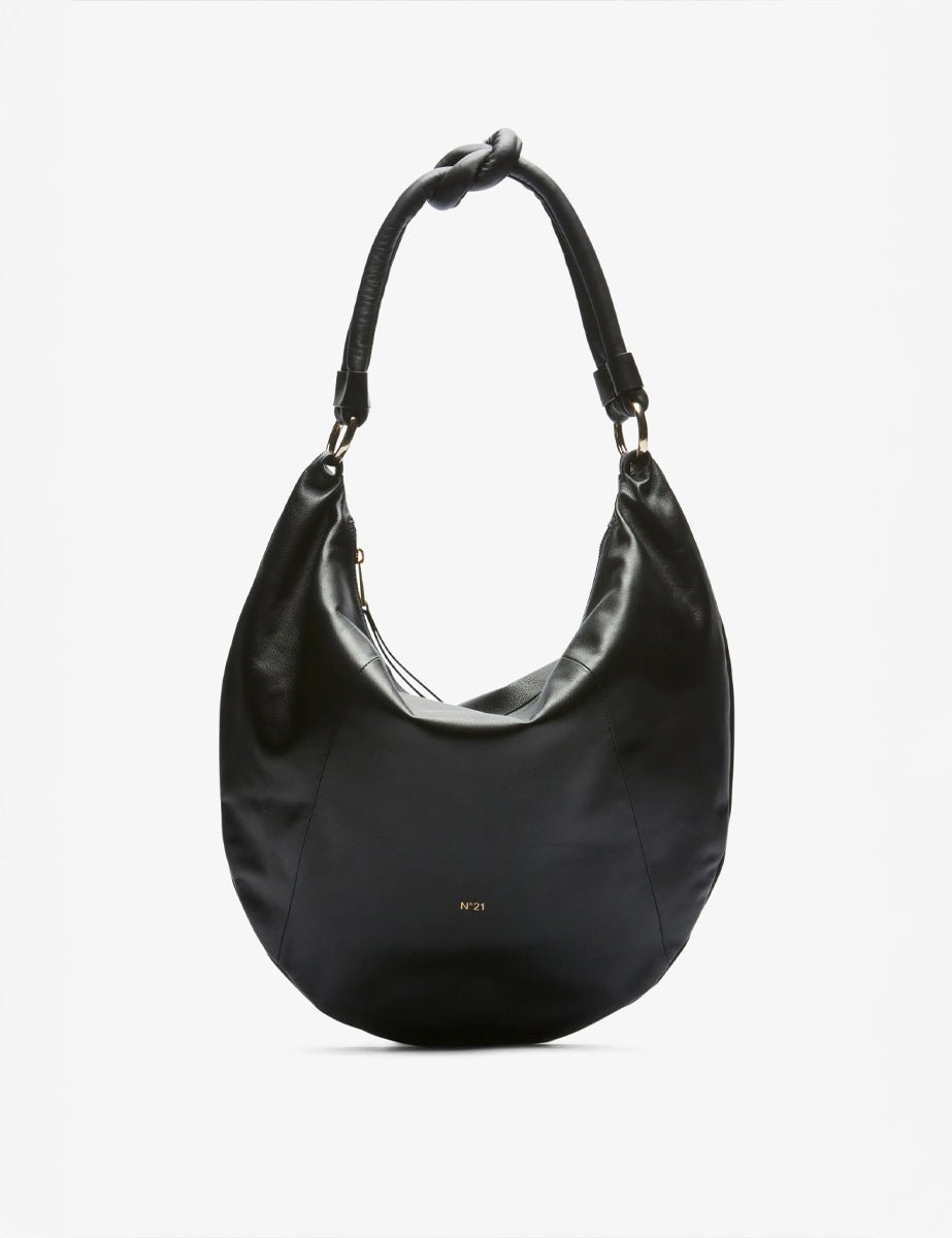 borsa hobo soft medium nappa nero - n21 alessandro dell'acqua - shopper