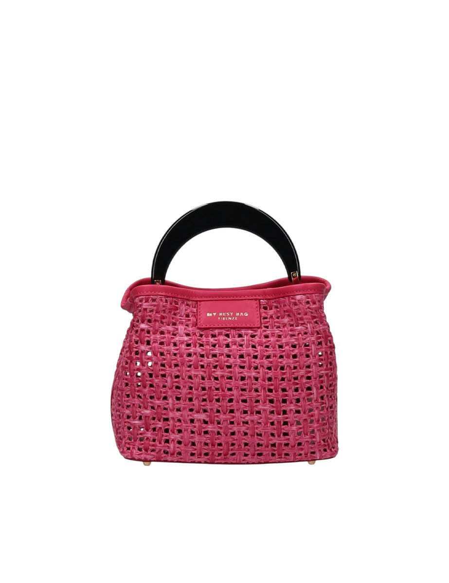 borsa intreccio paglia fuxia - my best bag - shopper