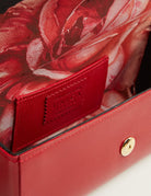 borsa lea interno seta rosso - unica bag lab - clutch