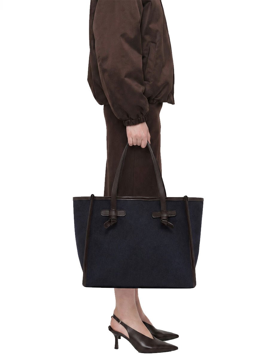 borsa marcella tessuto blu - gianni chiarini - shopper