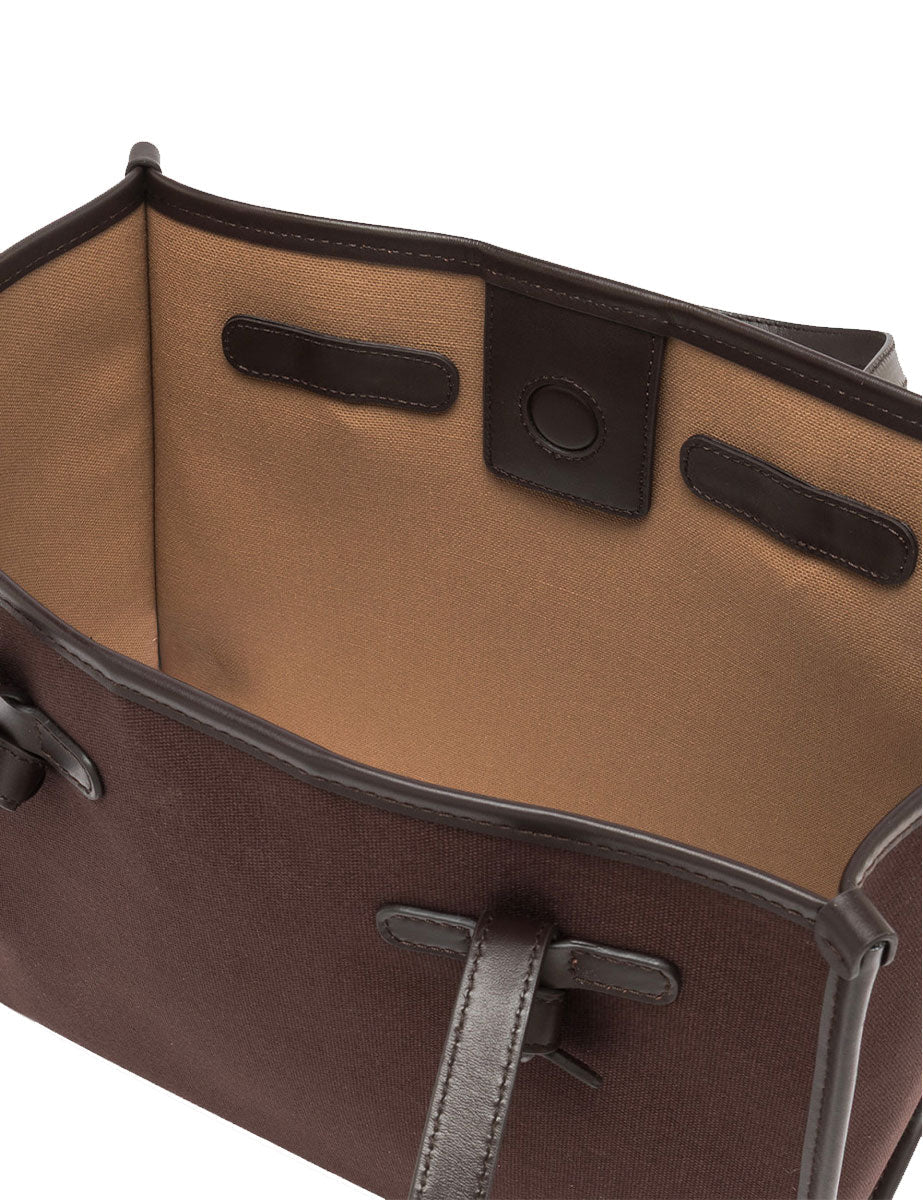 borsa marcella tessuto marrone scuro - gianni chiarini - shopper