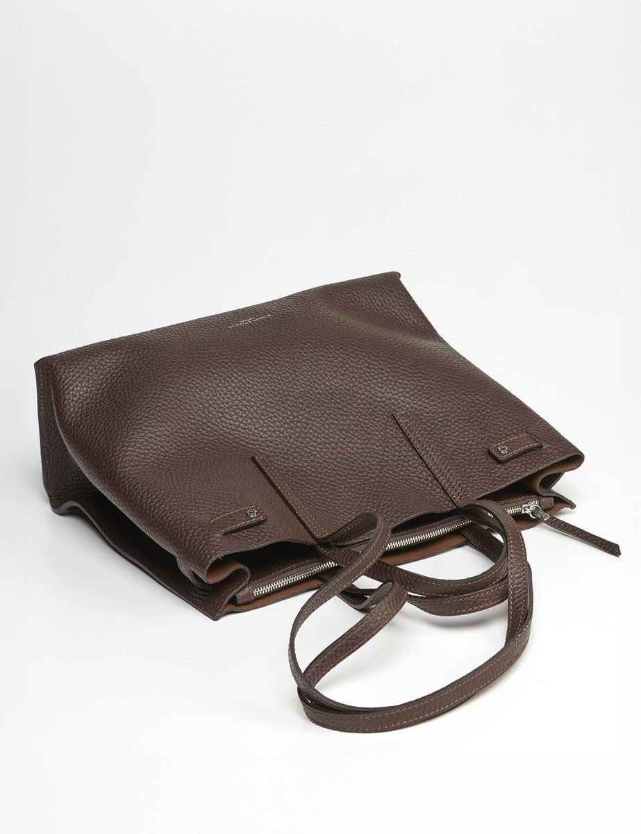 borsa pelle altea moro castoro - gianni chiarini - shopper