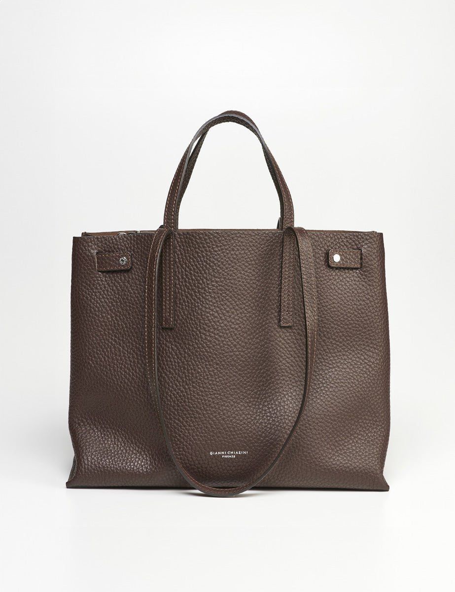 borsa pelle altea moro castoro - gianni chiarini - shopper