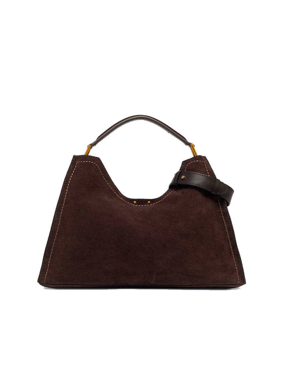 borsa pelle aurora marrone scuro - gianni chiarini - shopper