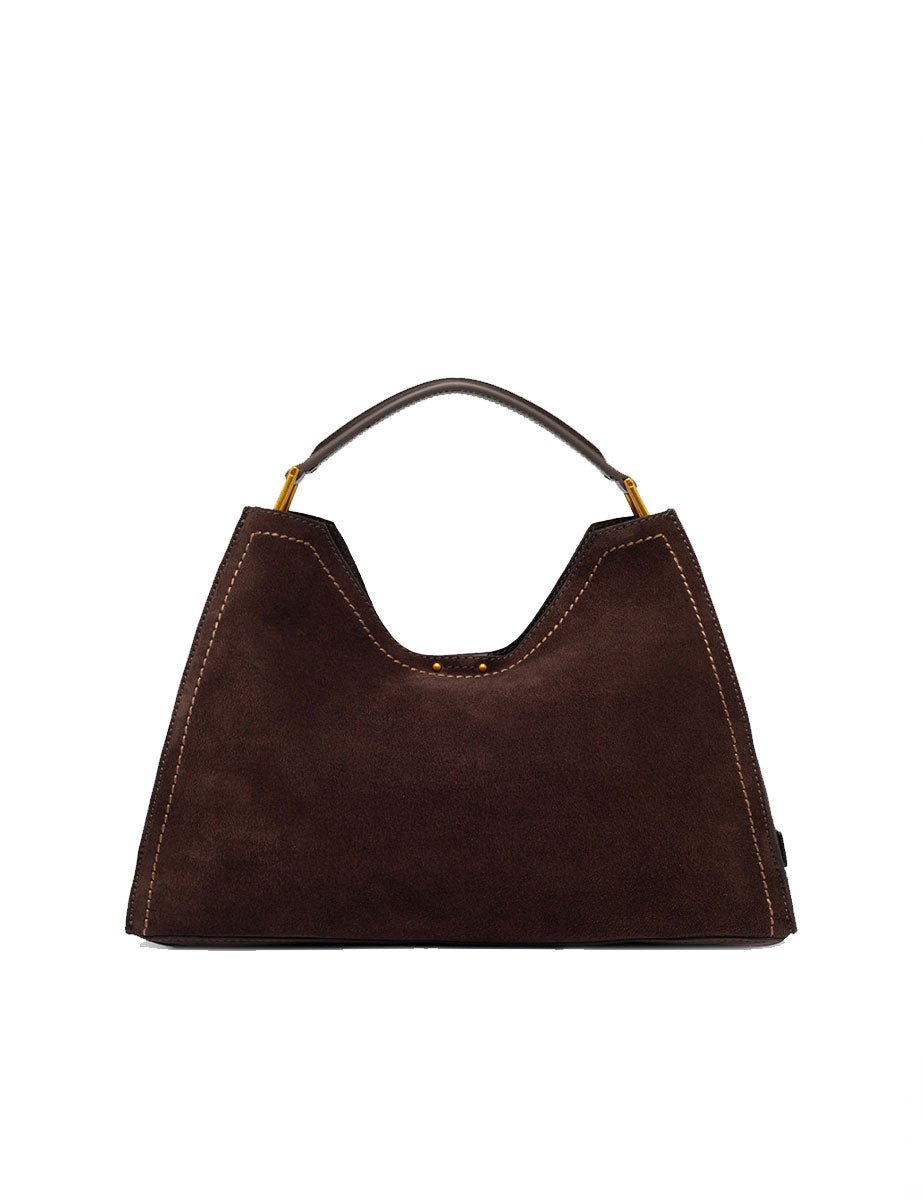 borsa pelle aurora marrone scuro - gianni chiarini - shopper