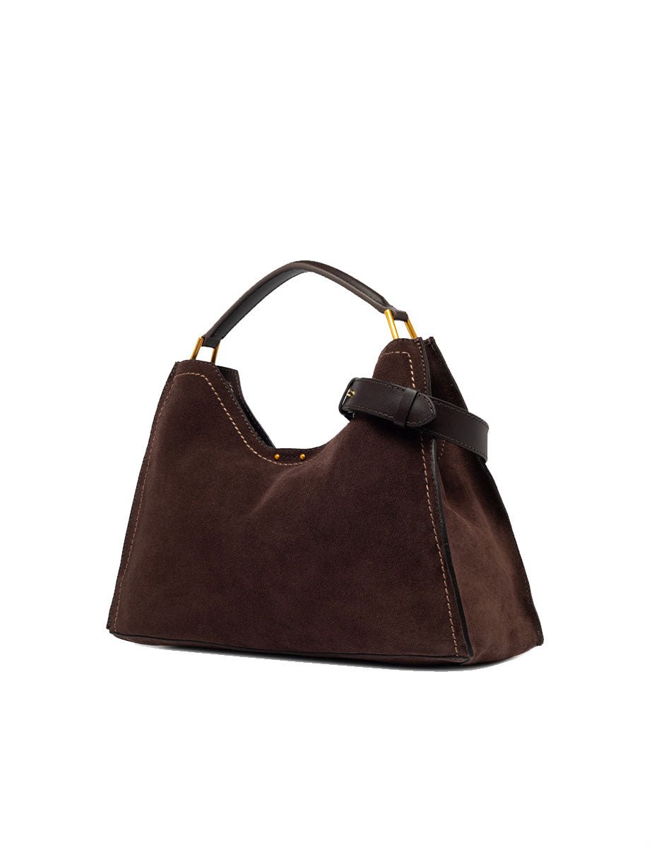 borsa pelle aurora marrone scuro - gianni chiarini - shopper