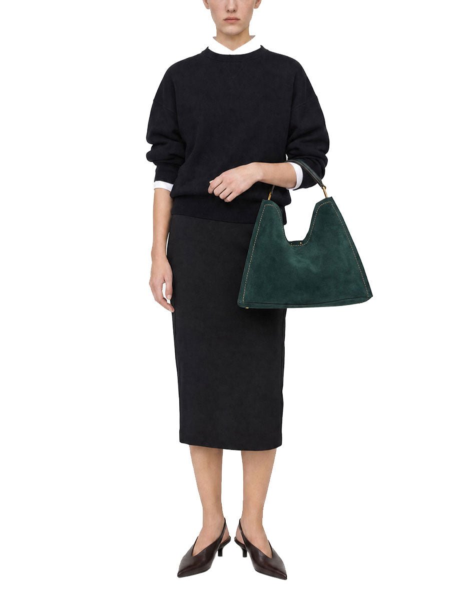 borsa pelle aurora verde - gianni chiarini - shopper