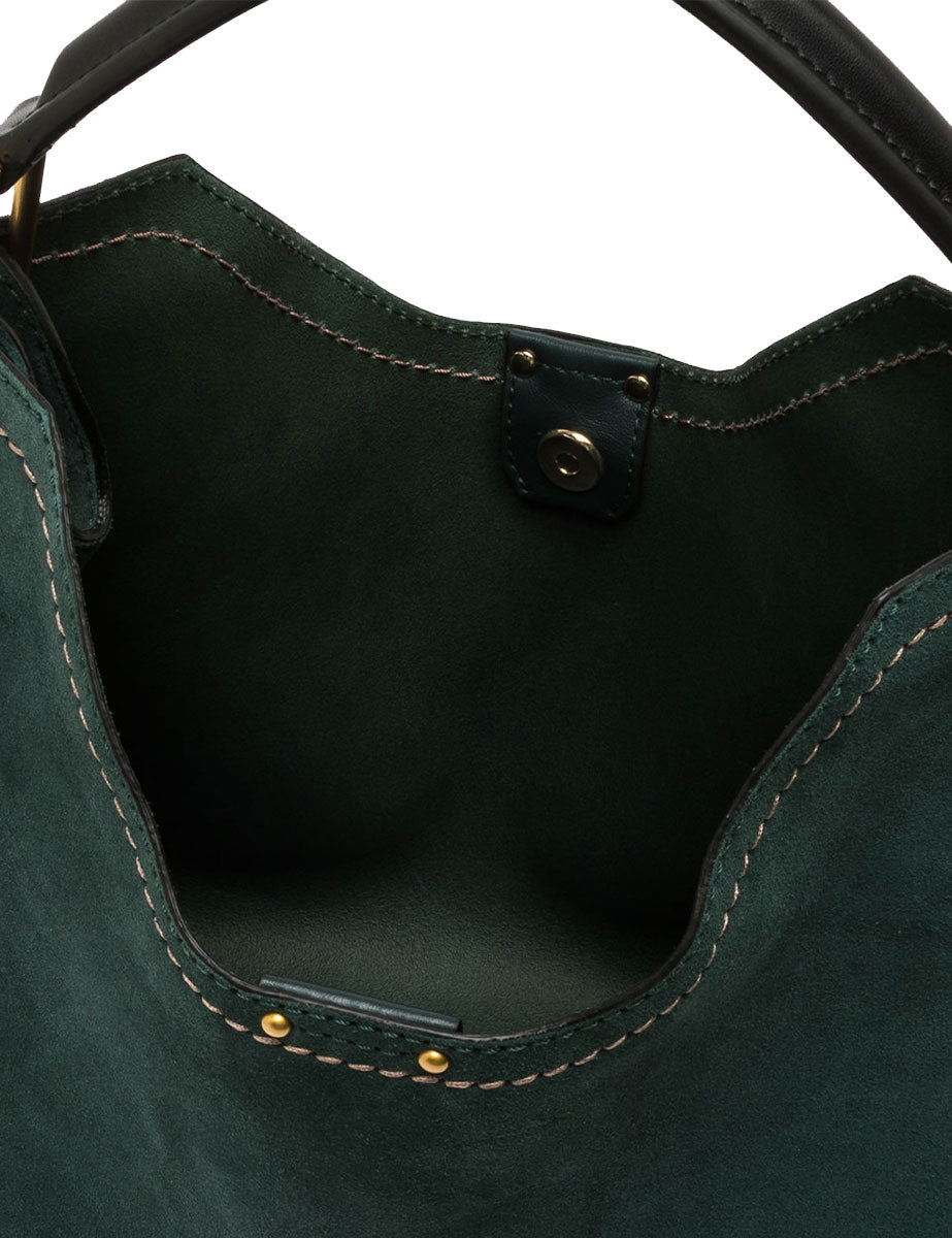 borsa pelle aurora verde - gianni chiarini - shopper