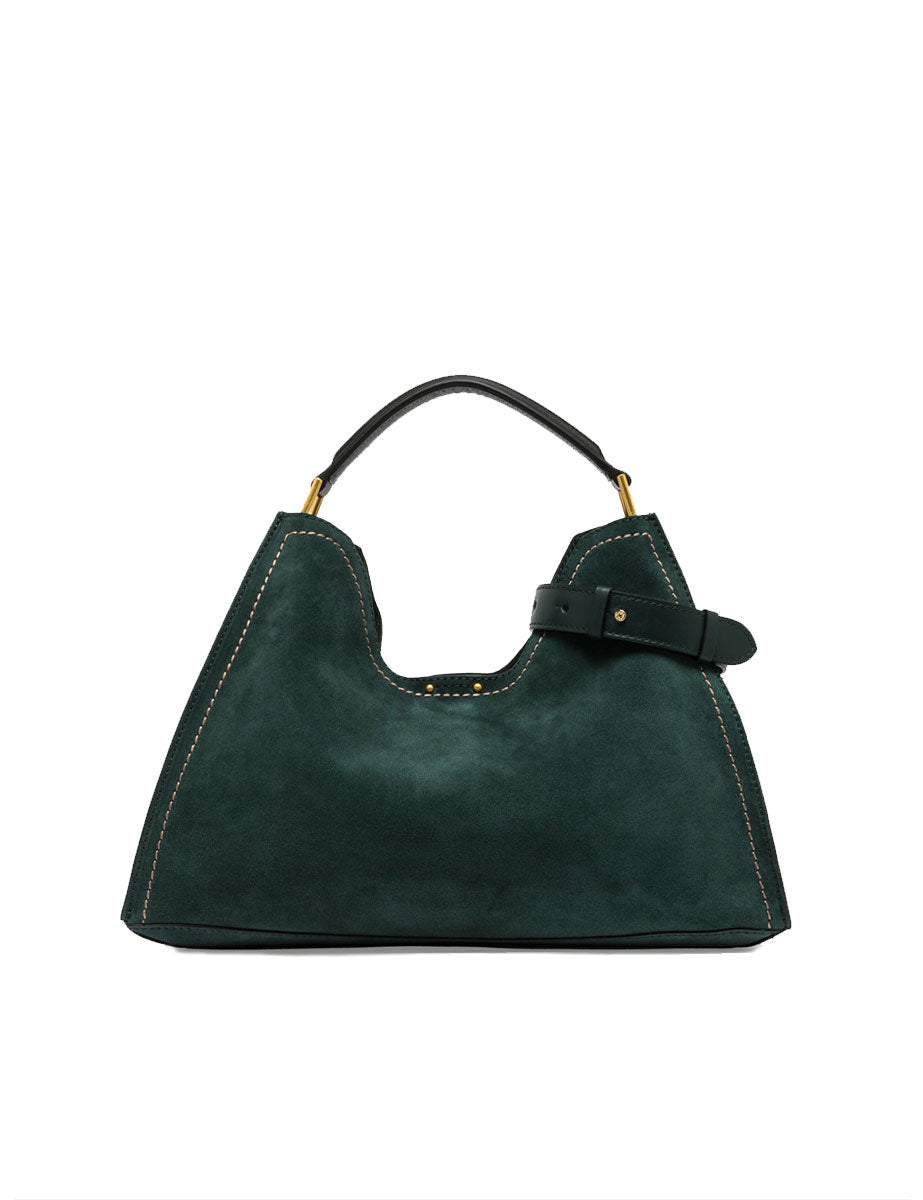 borsa pelle aurora verde - gianni chiarini - shopper