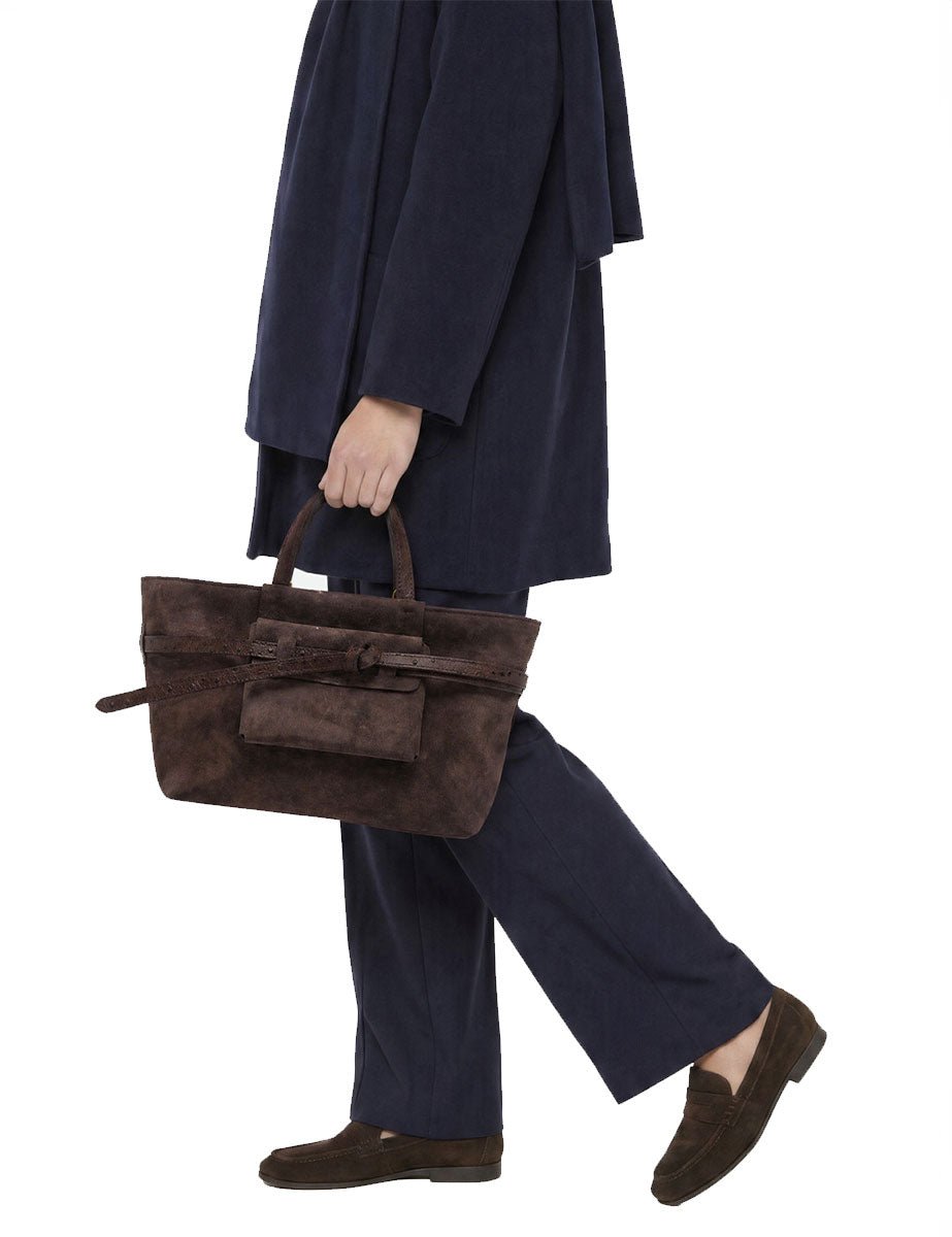 borsa pelle belty marrone scuro - gianni chiarini - shopper