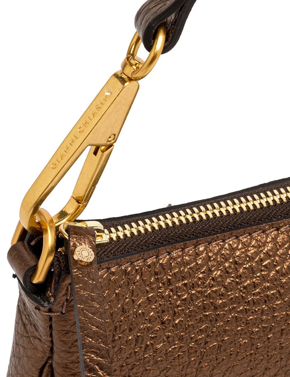 borsa pelle brooke bronzo - gianni chiarini - clutch