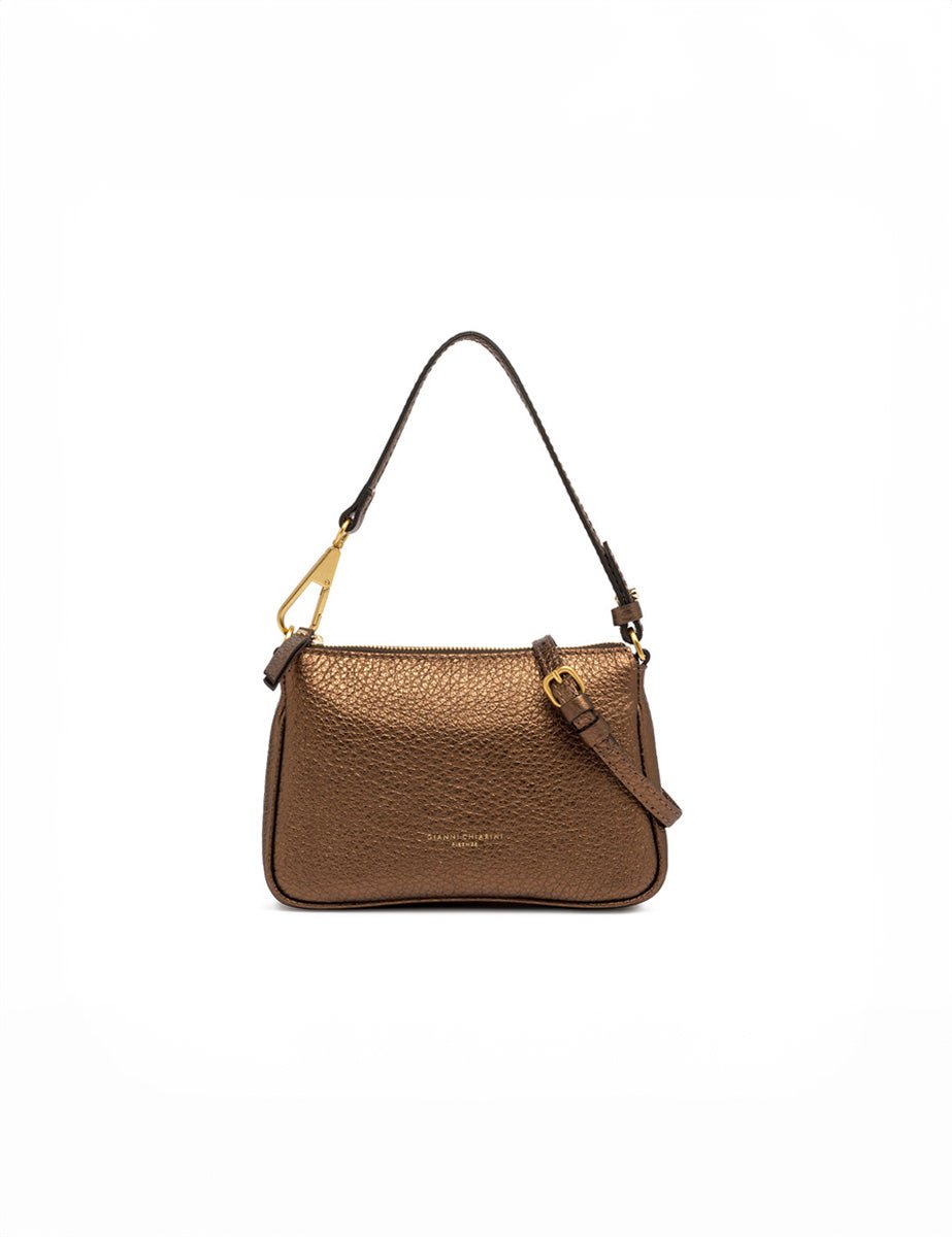 borsa pelle brooke bronzo - gianni chiarini - clutch