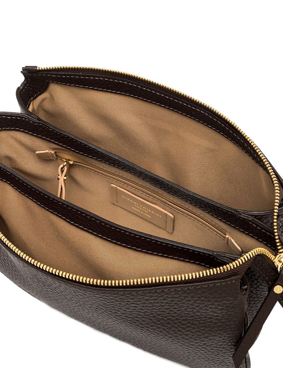 borsa pelle brooke marrone espresso - gianni chiarini - clutch