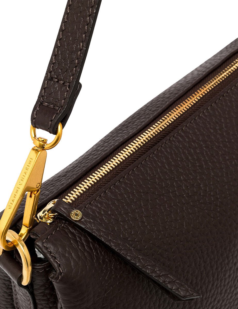 borsa pelle brooke marrone espresso - gianni chiarini - clutch