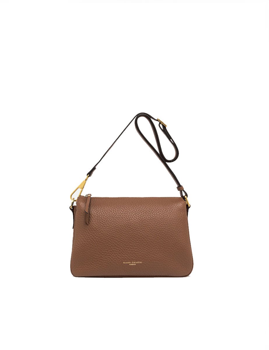 borsa pelle brooke marrone noce - gianni chiarini - clutch