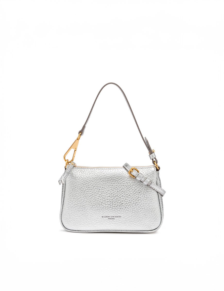 borsa pelle brooke silver - gianni chiarini - clutch