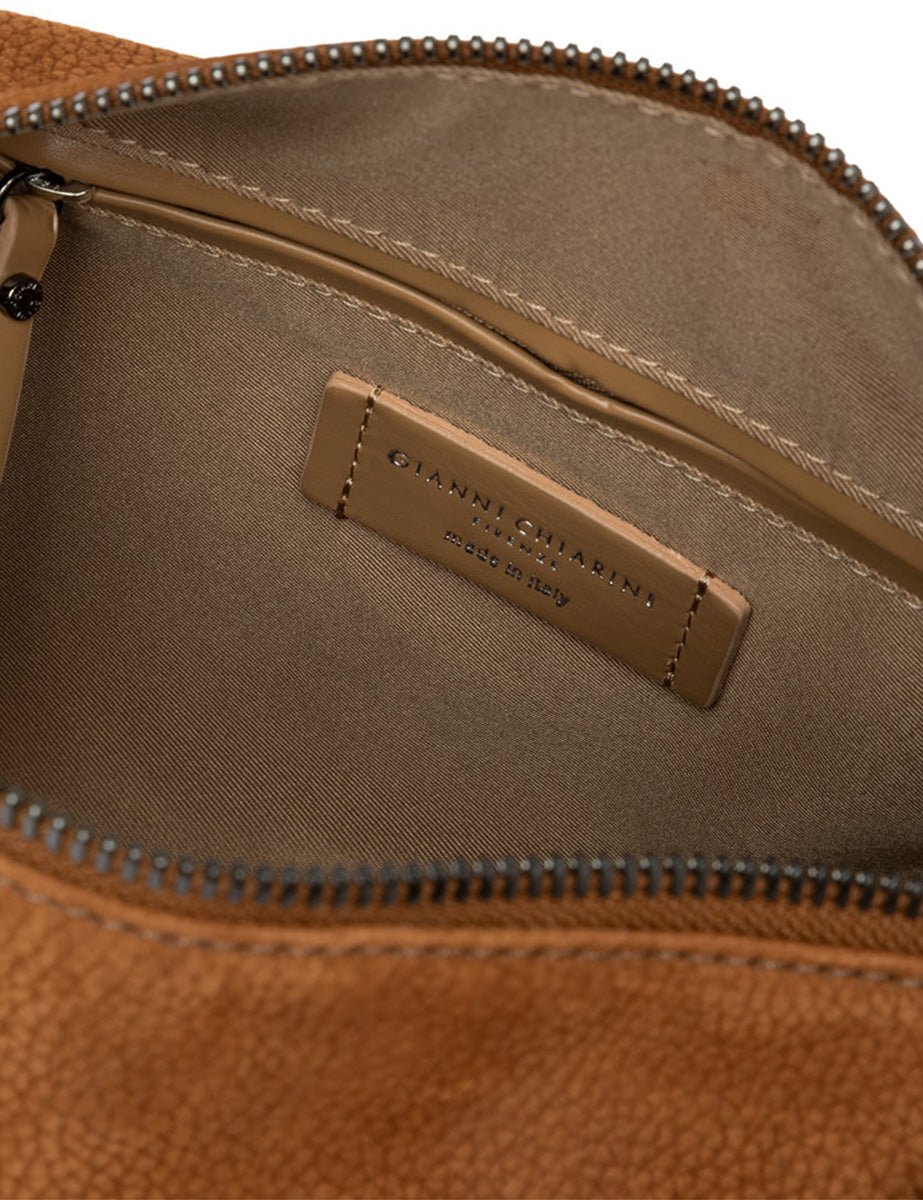 borsa pelle charlotte cuoio - gianni chiarini - clutch