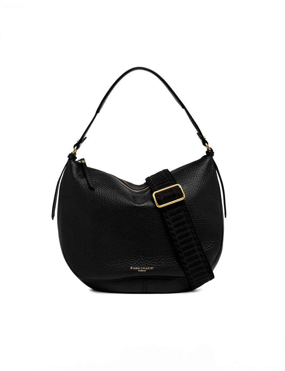 borsa pelle chiara nero - gianni chiarini - shopper