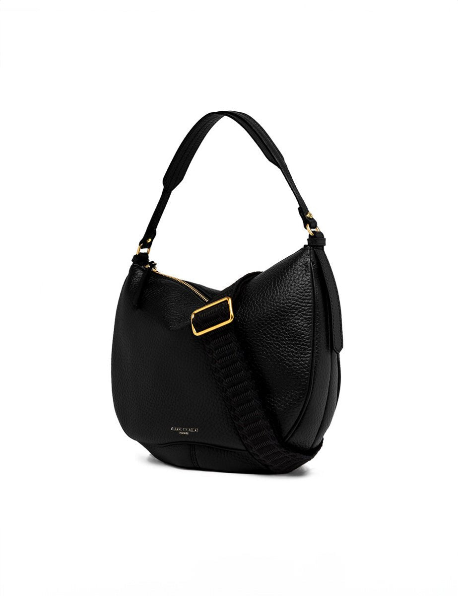 borsa pelle chiara nero - gianni chiarini - shopper