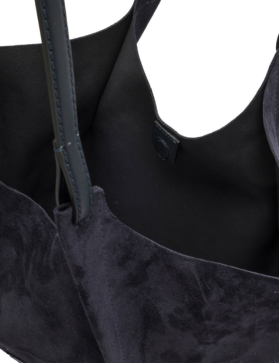 borsa pelle dua blu - gianni chiarini - shopper