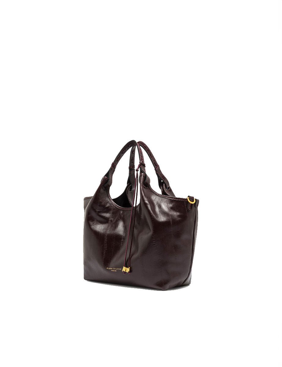 borsa pelle dua bordeaux - gianni chiarini - shopper