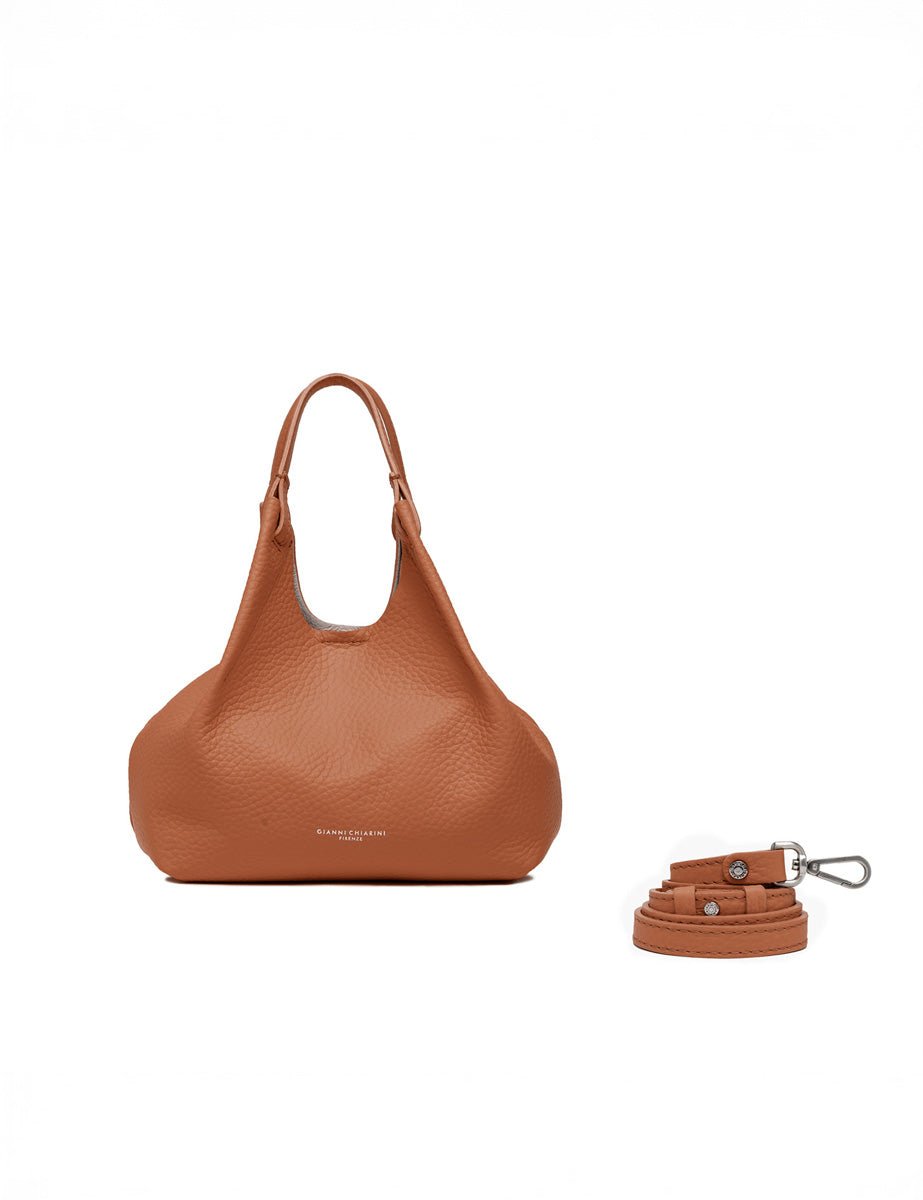 borsa pelle dua caramello sabbia - gianni chiarini - shopper