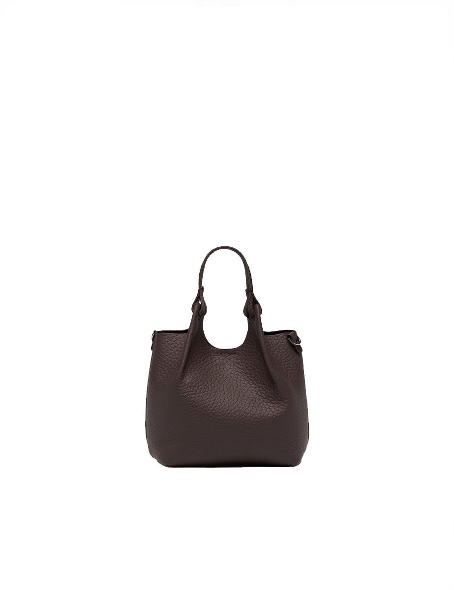 borsa pelle dua marrone scuro - gianni chiarini - shopper