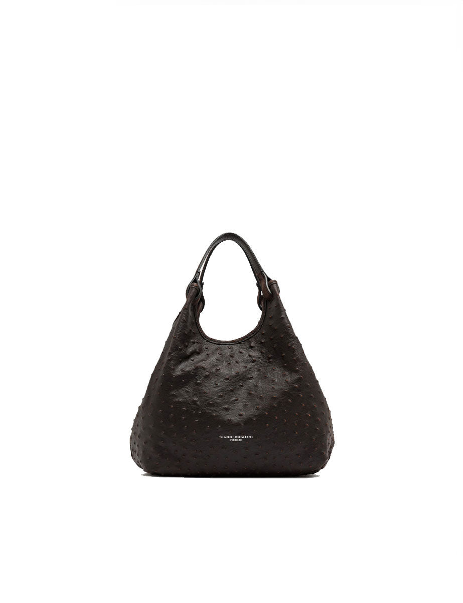 borsa pelle dua marrone scuro - gianni chiarini - shopper