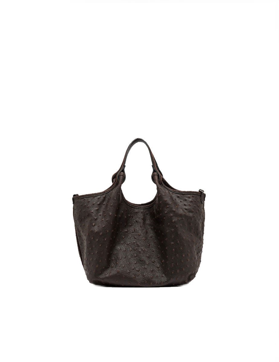 borsa pelle dua marrone scuro - gianni chiarini - shopper