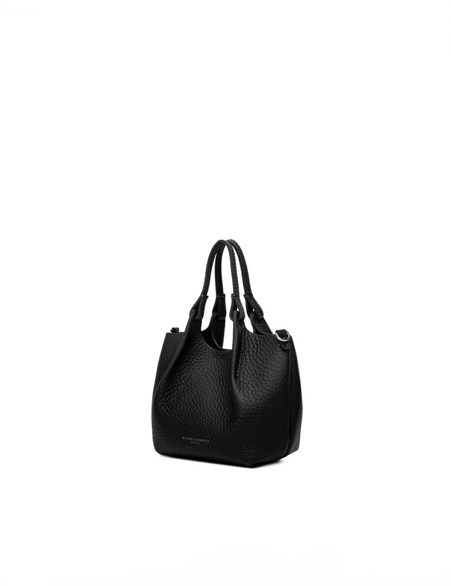 borsa pelle dua nero castoro - gianni chiarini - clutch
