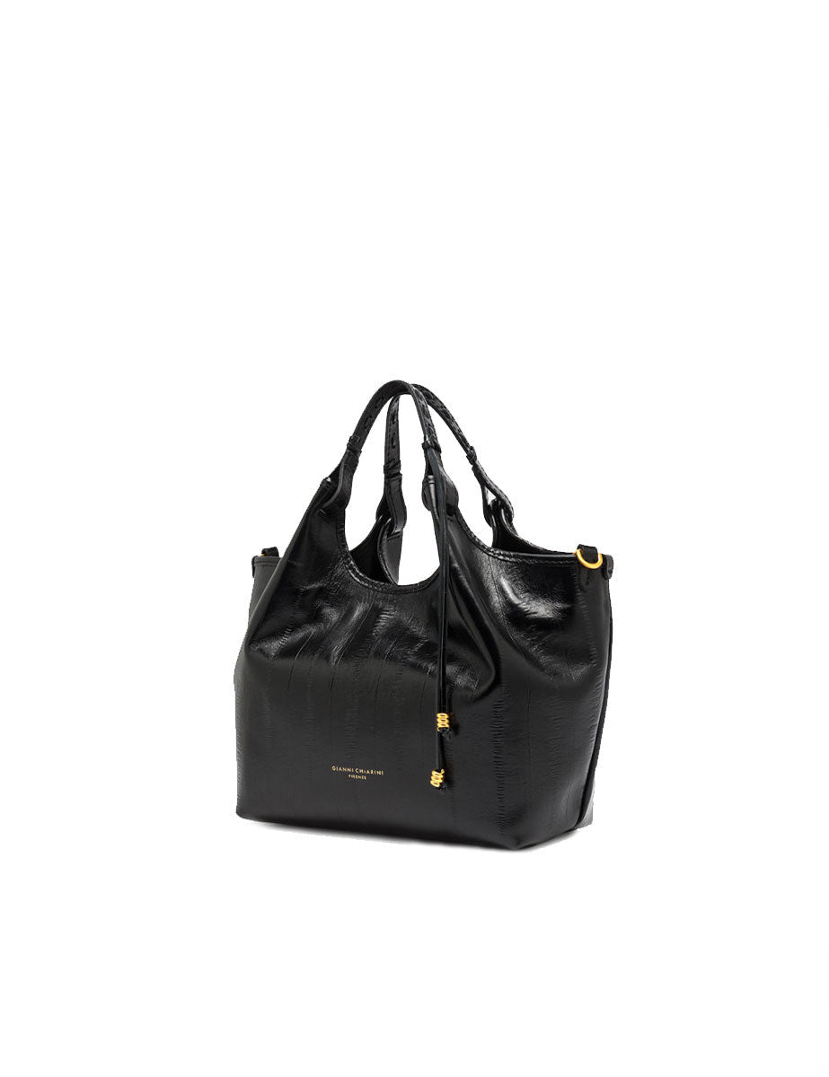 borsa pelle dua nero - gianni chiarini - shopper