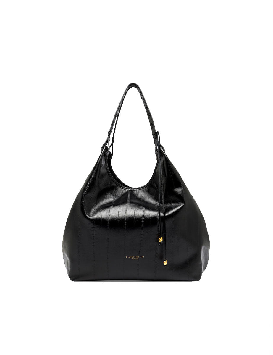 borsa pelle dua nero - gianni chiarini - shopper