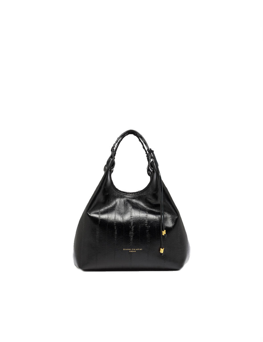 borsa pelle dua nero - gianni chiarini - shopper