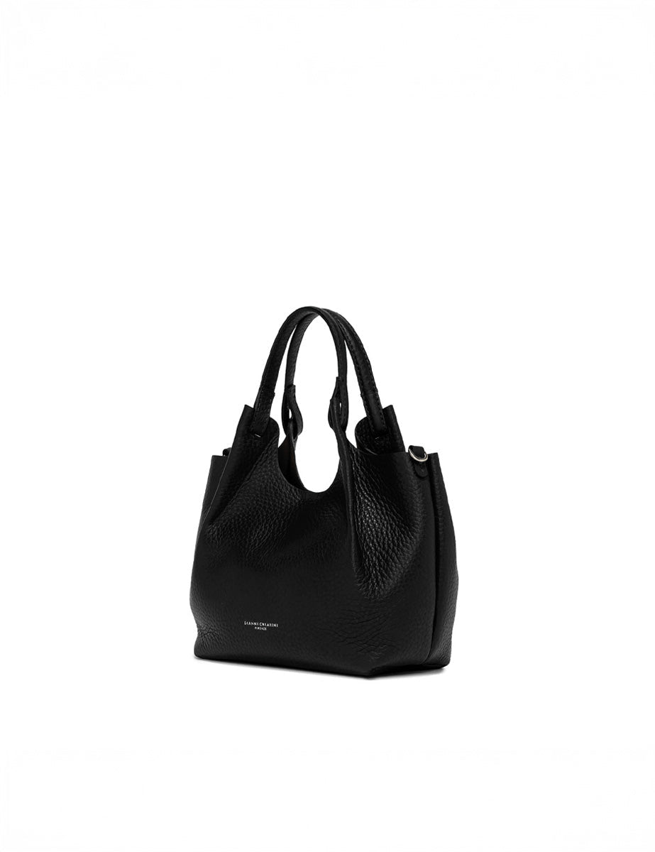 borsa pelle dua nero nature - gianni chiarini - shopper