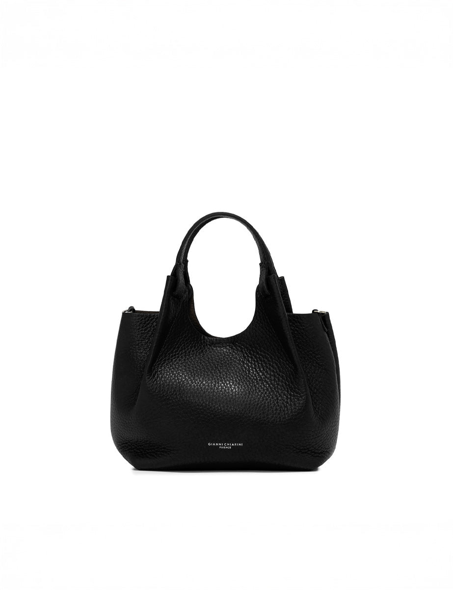 borsa pelle dua nero nature - gianni chiarini - shopper