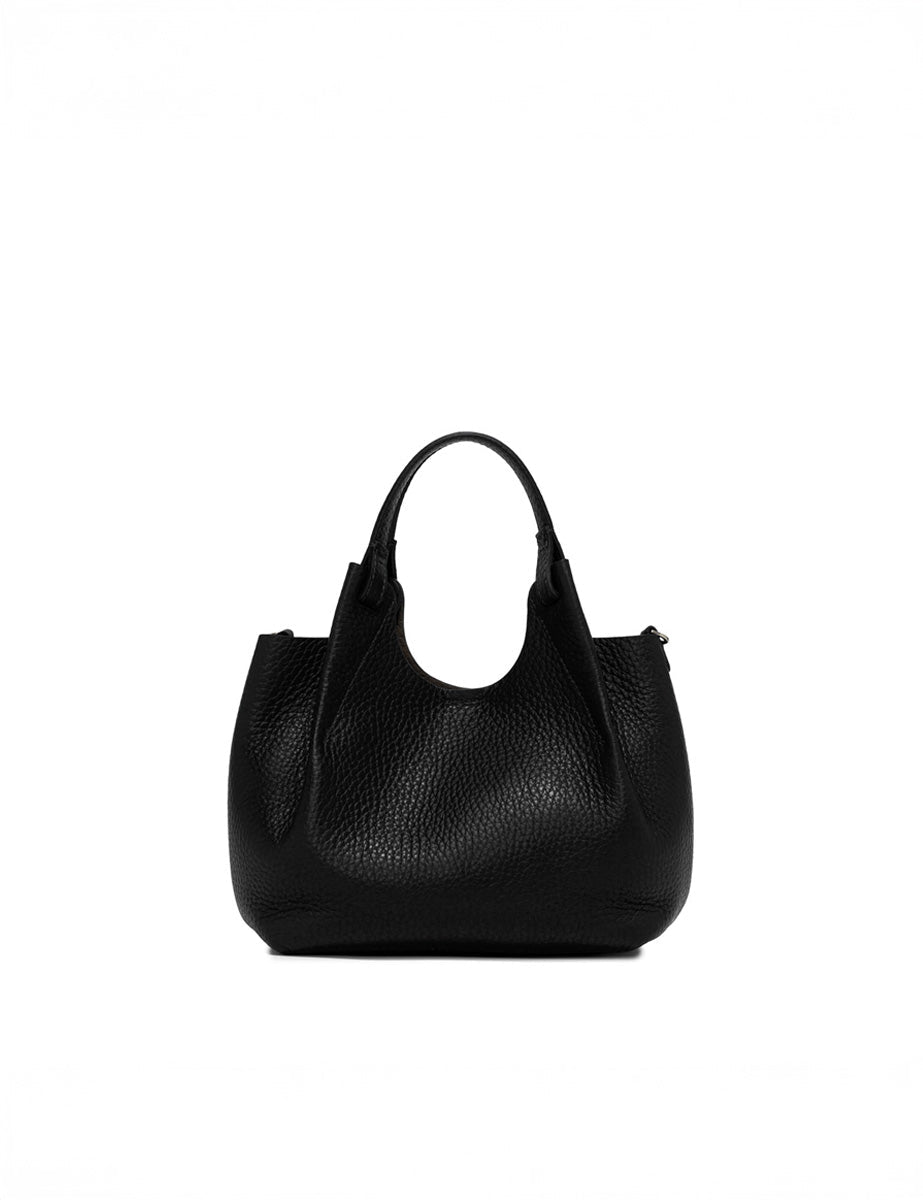 borsa pelle dua nero nature - gianni chiarini - shopper
