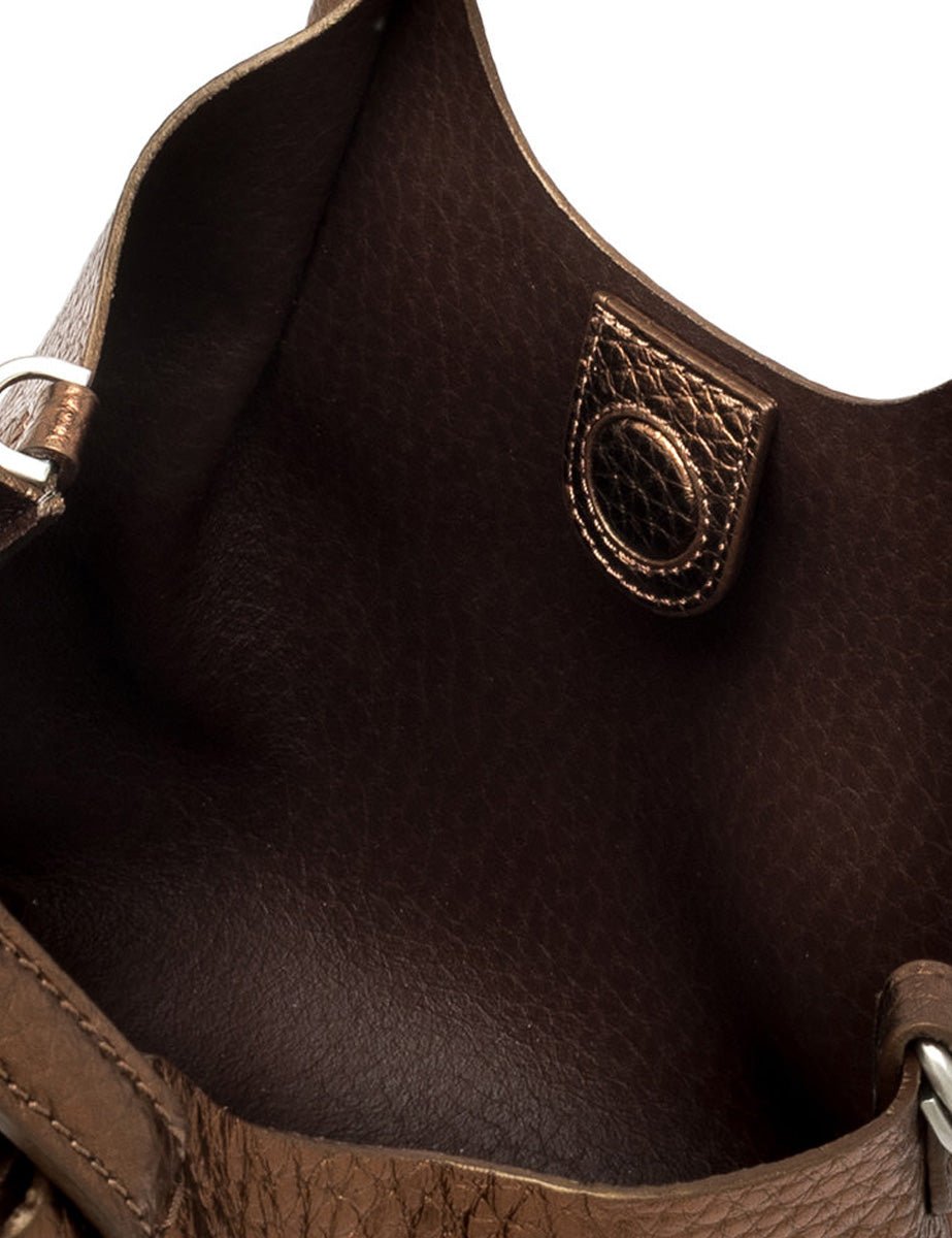 borsa pelle dua bronzo - gianni chiarini - shopper