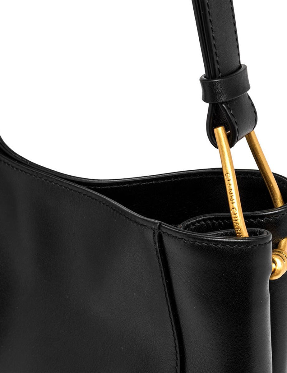 borsa pelle ella nero - gianni chiarini - shopper