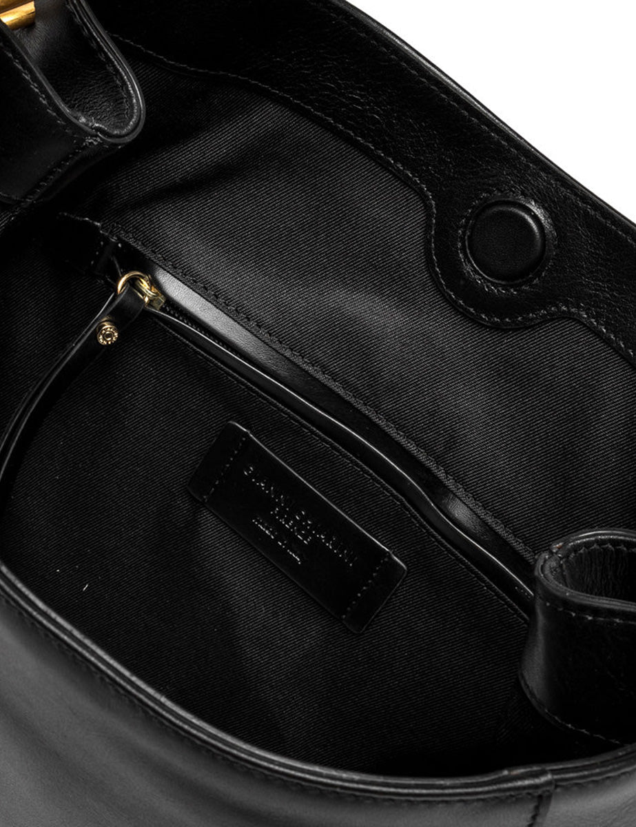 borsa pelle ella nero - gianni chiarini - shopper