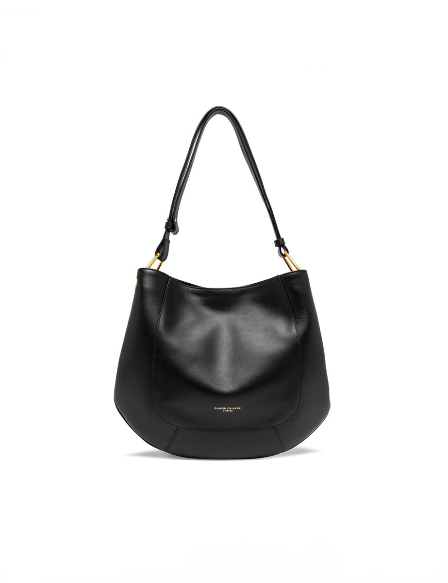 borsa pelle ella nero - gianni chiarini - shopper