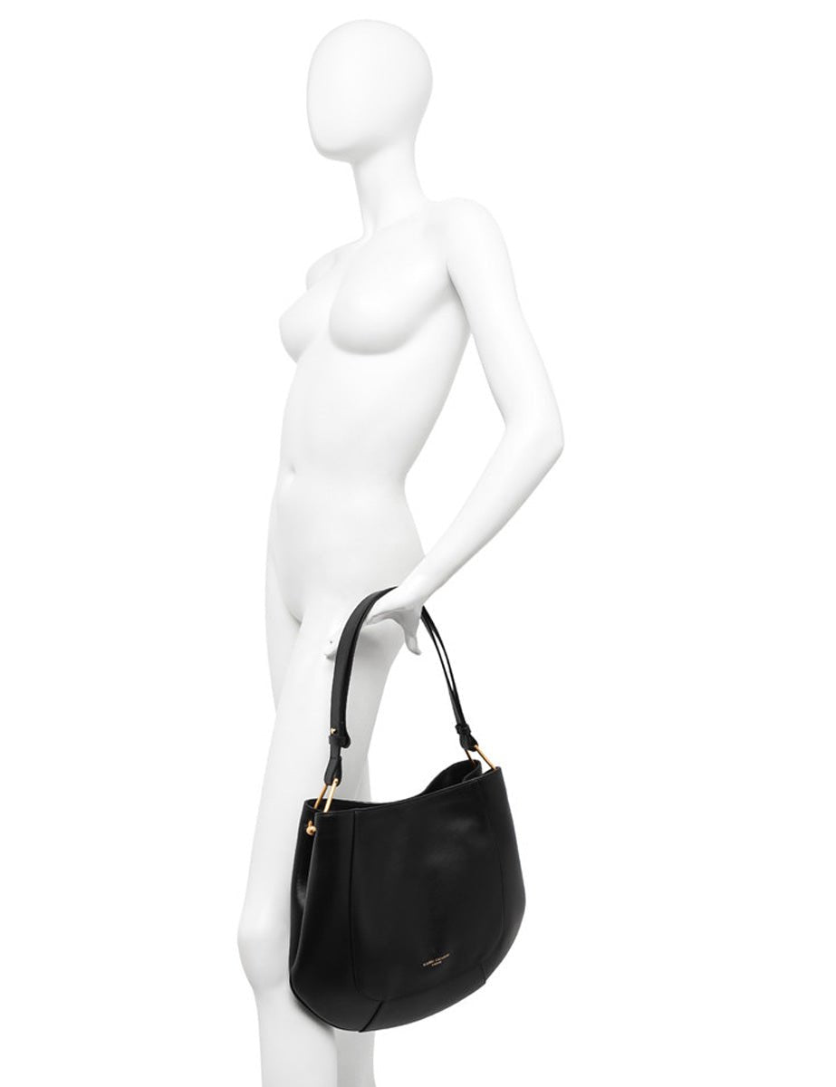 borsa pelle ella nero - gianni chiarini - shopper