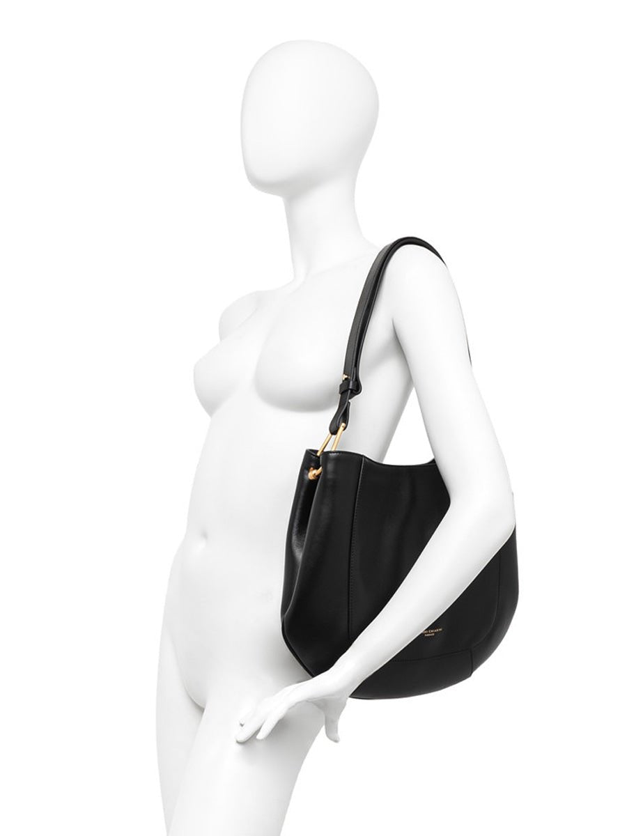 borsa pelle ella nero - gianni chiarini - shopper