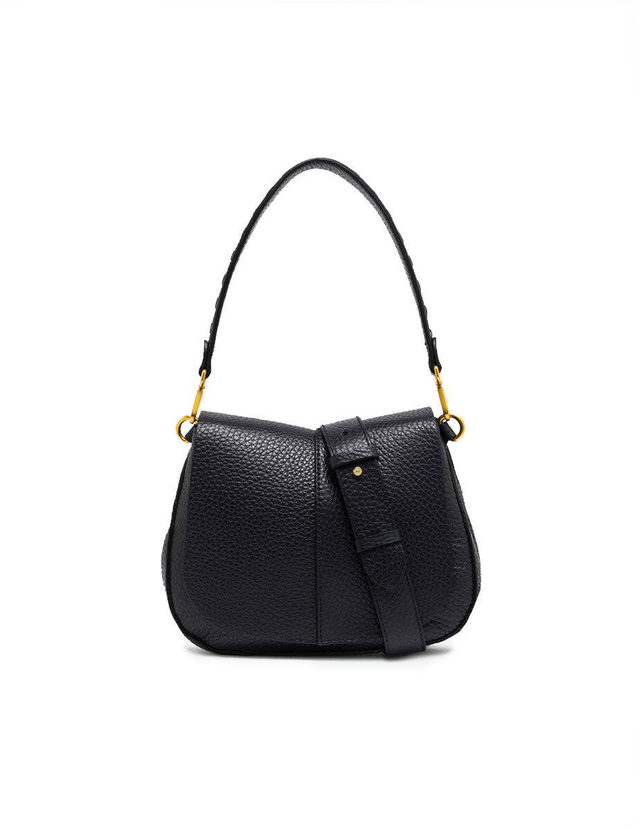 borsa pelle helena round blu - gianni chiarini - clutch