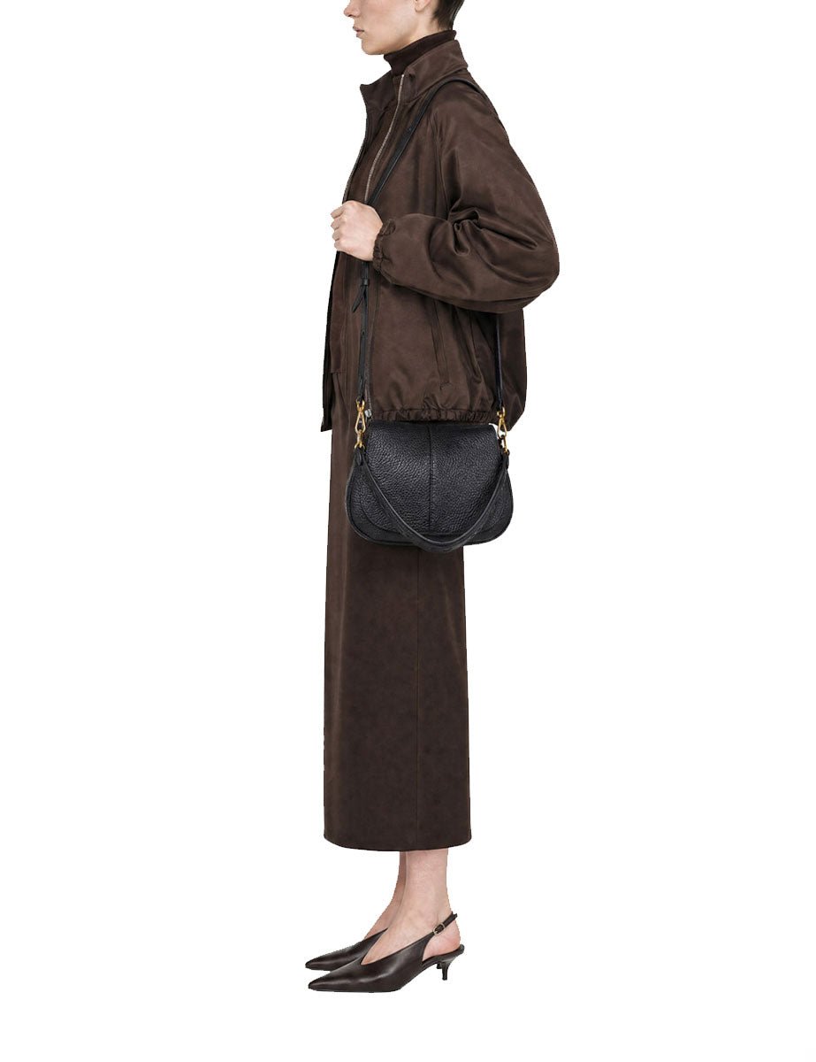 borsa pelle helena round blu - gianni chiarini - clutch