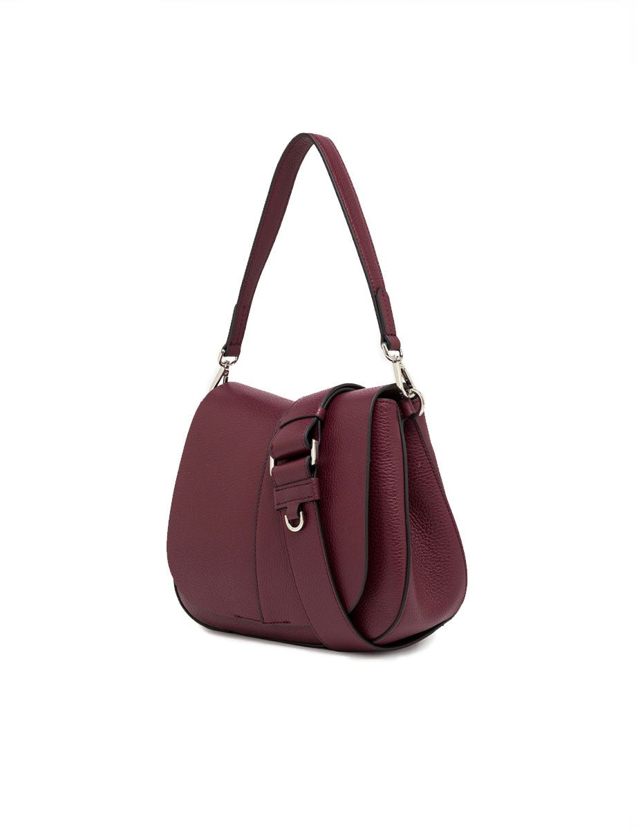 borsa pelle helena round bordeaux - gianni chiarini - clutch
