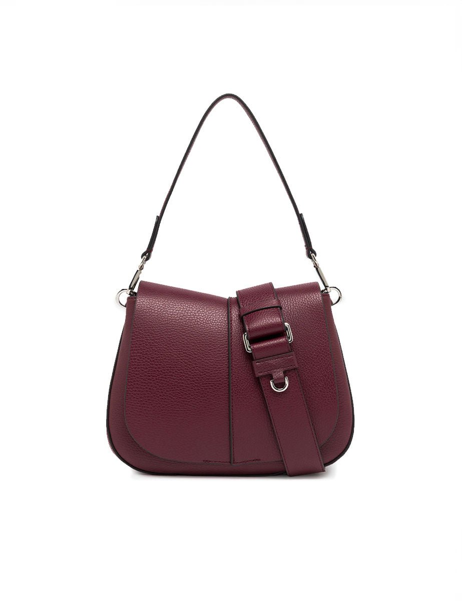 borsa pelle helena round bordeaux - gianni chiarini - clutch