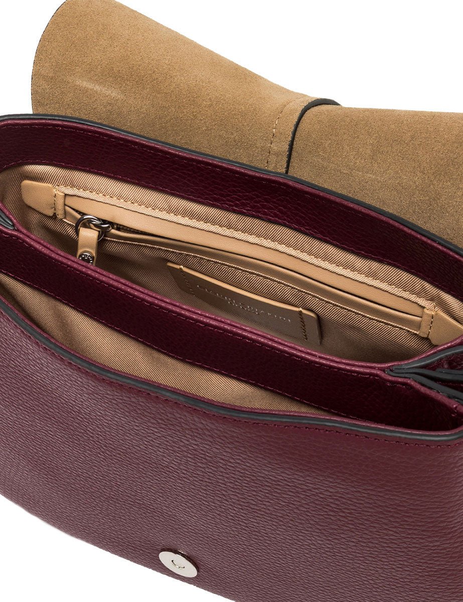 borsa pelle helena round bordeaux - gianni chiarini - clutch