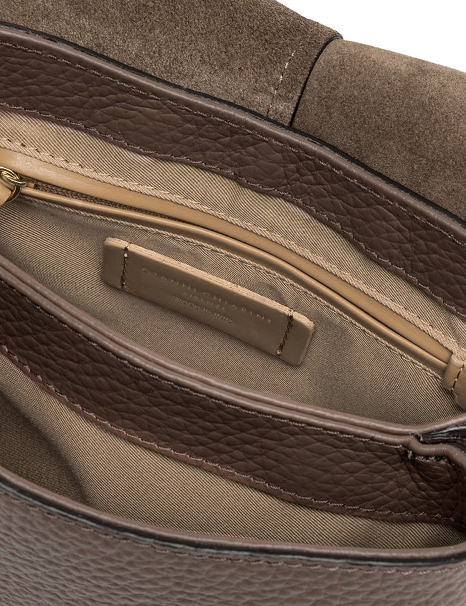 borsa pelle helena round dove - gianni chiarini - clutch