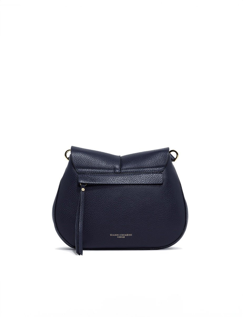 borsa pelle helena round navy - gianni chiarini - clutch